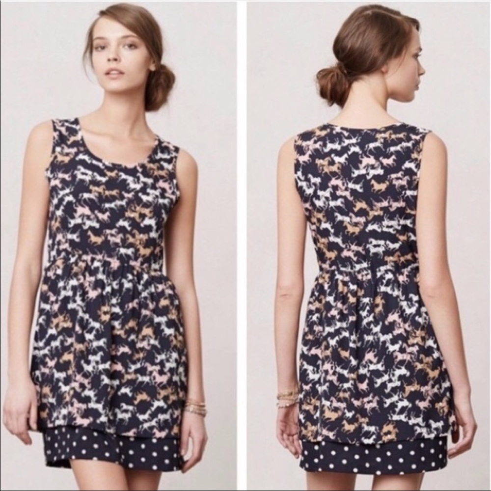 Anthropologie Porridge horse dress XS